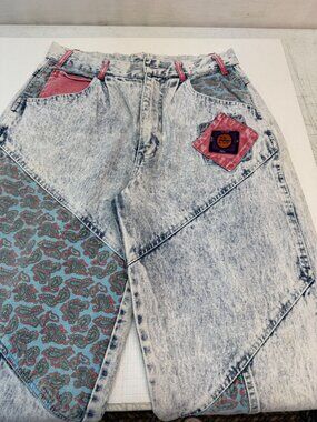 Bugle Boy Vintage Acid Washed Jeans  33/31